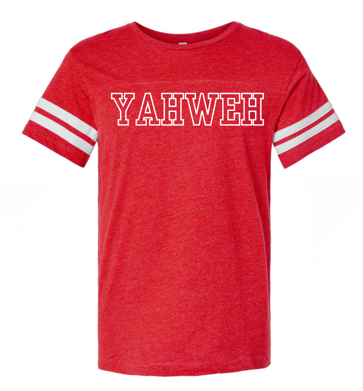 YAHWEH Adult Unisex Tee - Vintage Red/White