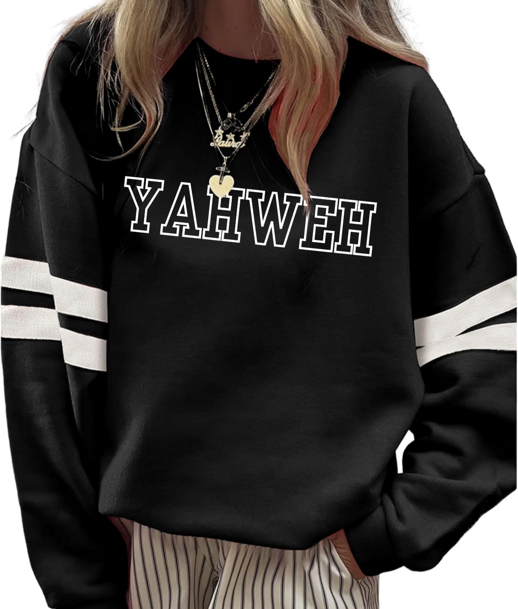 YAHWEH Women’s Oversized Crewneck Sweatshirt – Black (Exclusive Drop)
