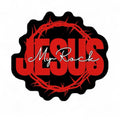 Jesus My Rock Sticker - Red