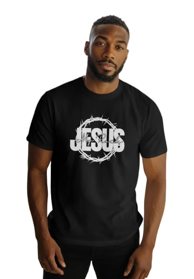 Jesus My Rock Original T-Shirt (Black/White)