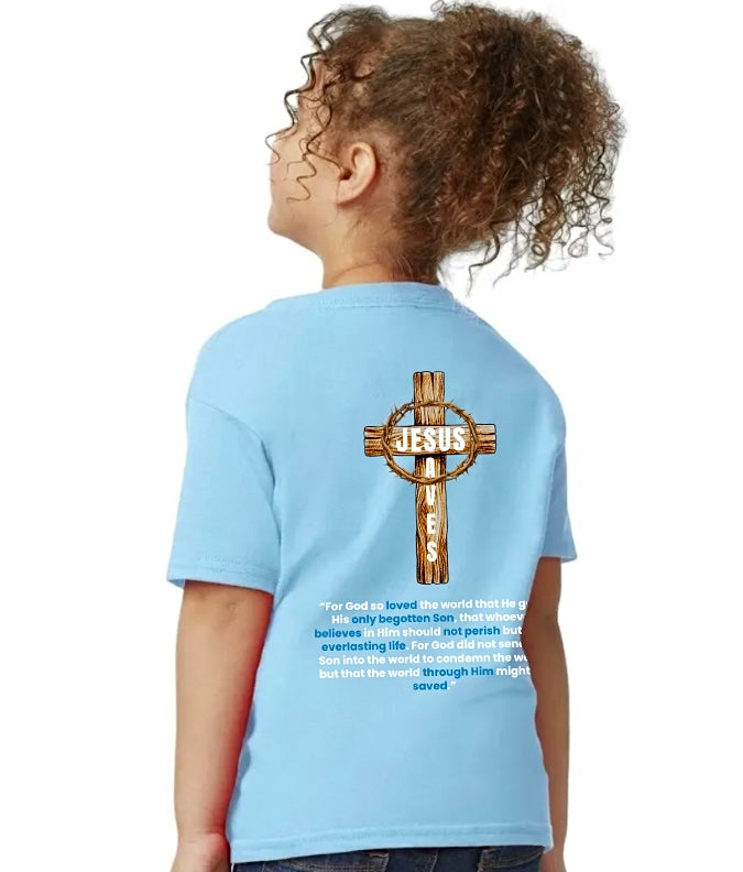 Jesus Loves You Toddler Tee - Blue