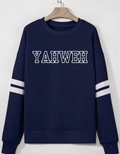 YAHWEH Women’s Oversized Crewneck Sweatshirt – Navy Blue (Exclusive Drop)