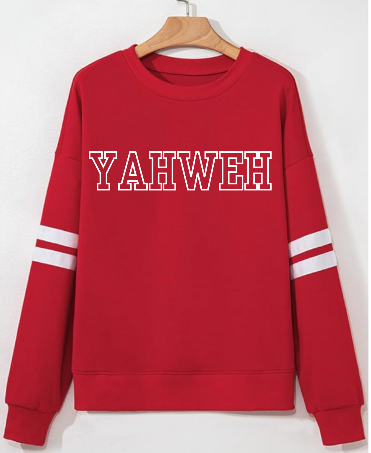 YAHWEH Women’s Oversized Crewneck Sweatshirt – Red (Exclusive Drop)