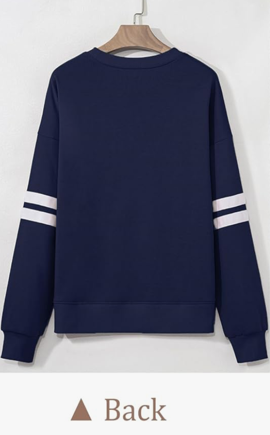 YAHWEH Women’s Oversized Crewneck Sweatshirt – Navy Blue (Exclusive Drop)