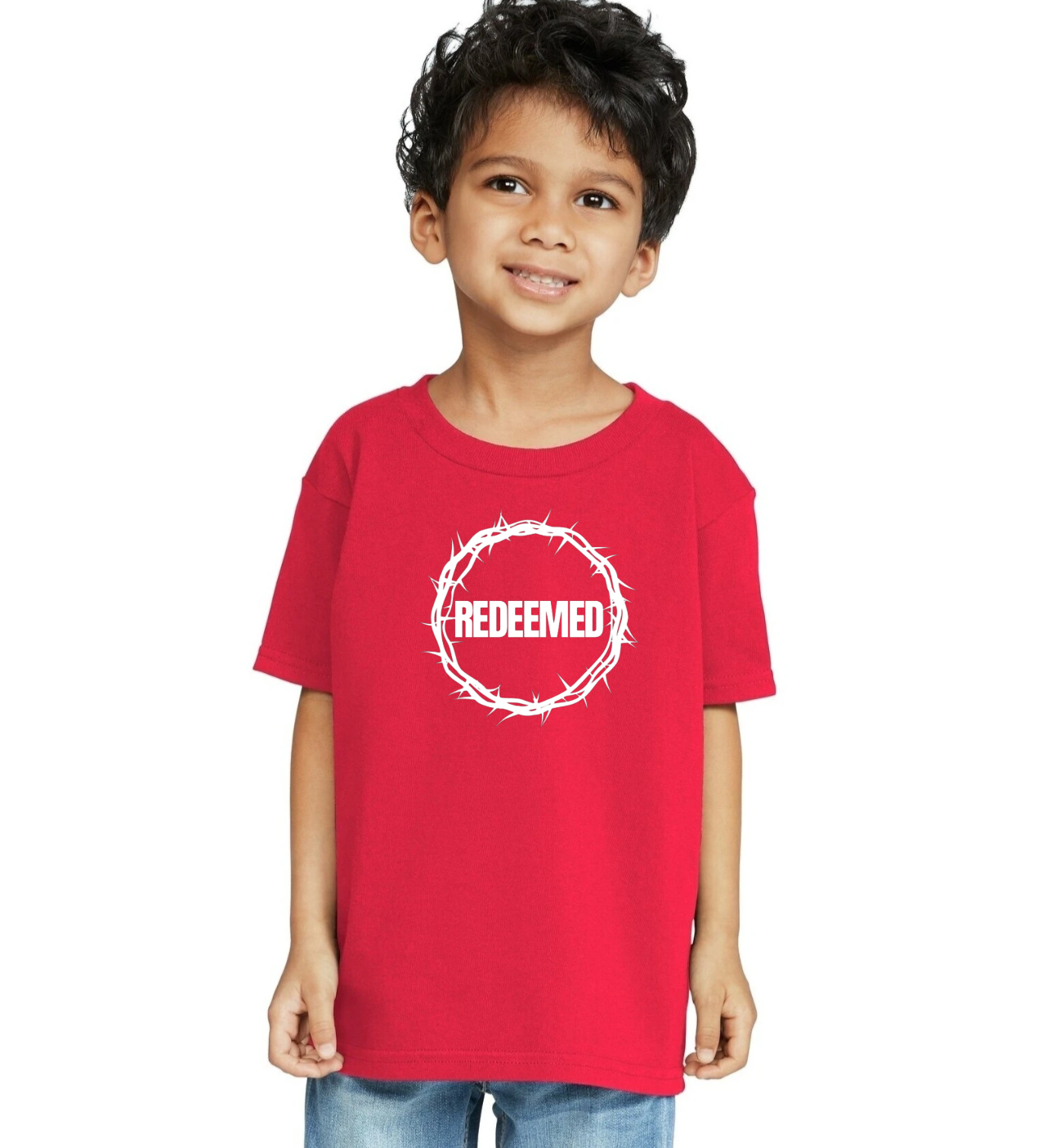 Redeemed Toddler Tee – Red