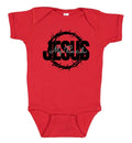 Jesus My Rock Infant Bodysuit – Red/Black