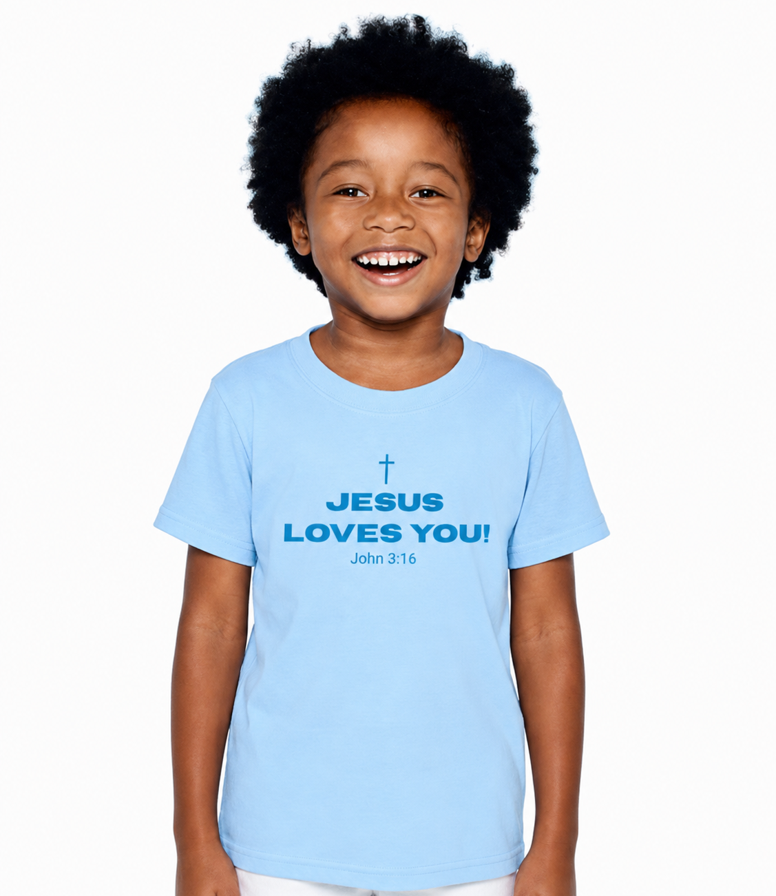 Jesus Loves You Toddler Tee - Blue