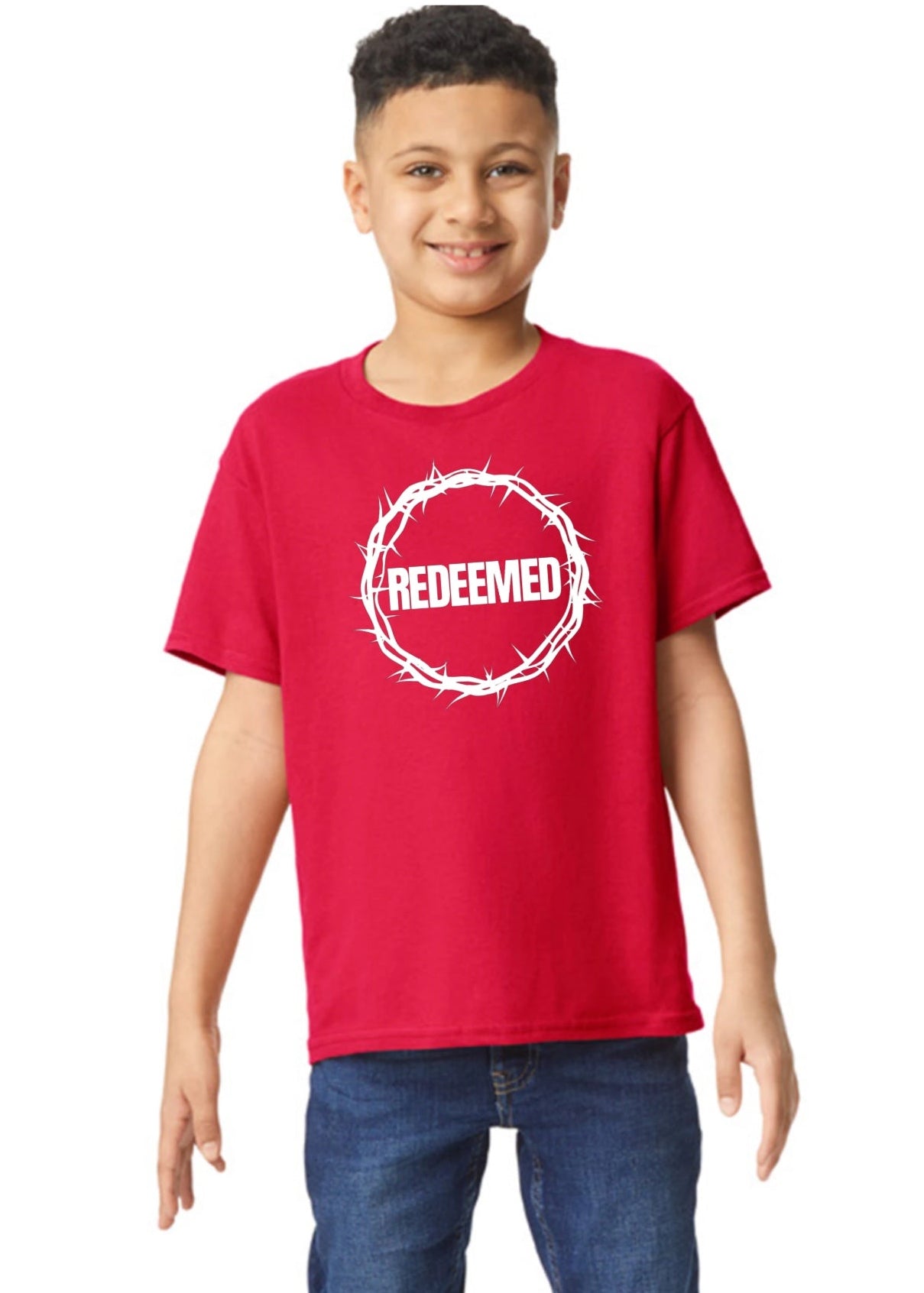 Redeemed Youth Tee – Red