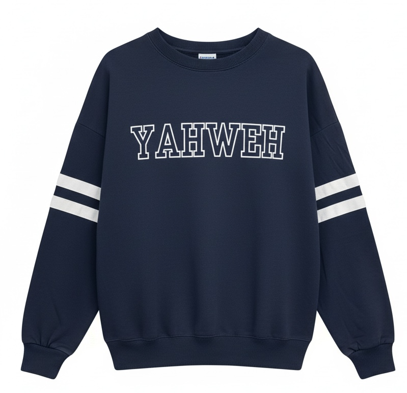 YAHWEH Women’s Oversized Crewneck Sweatshirt – Navy Blue (Exclusive Drop)