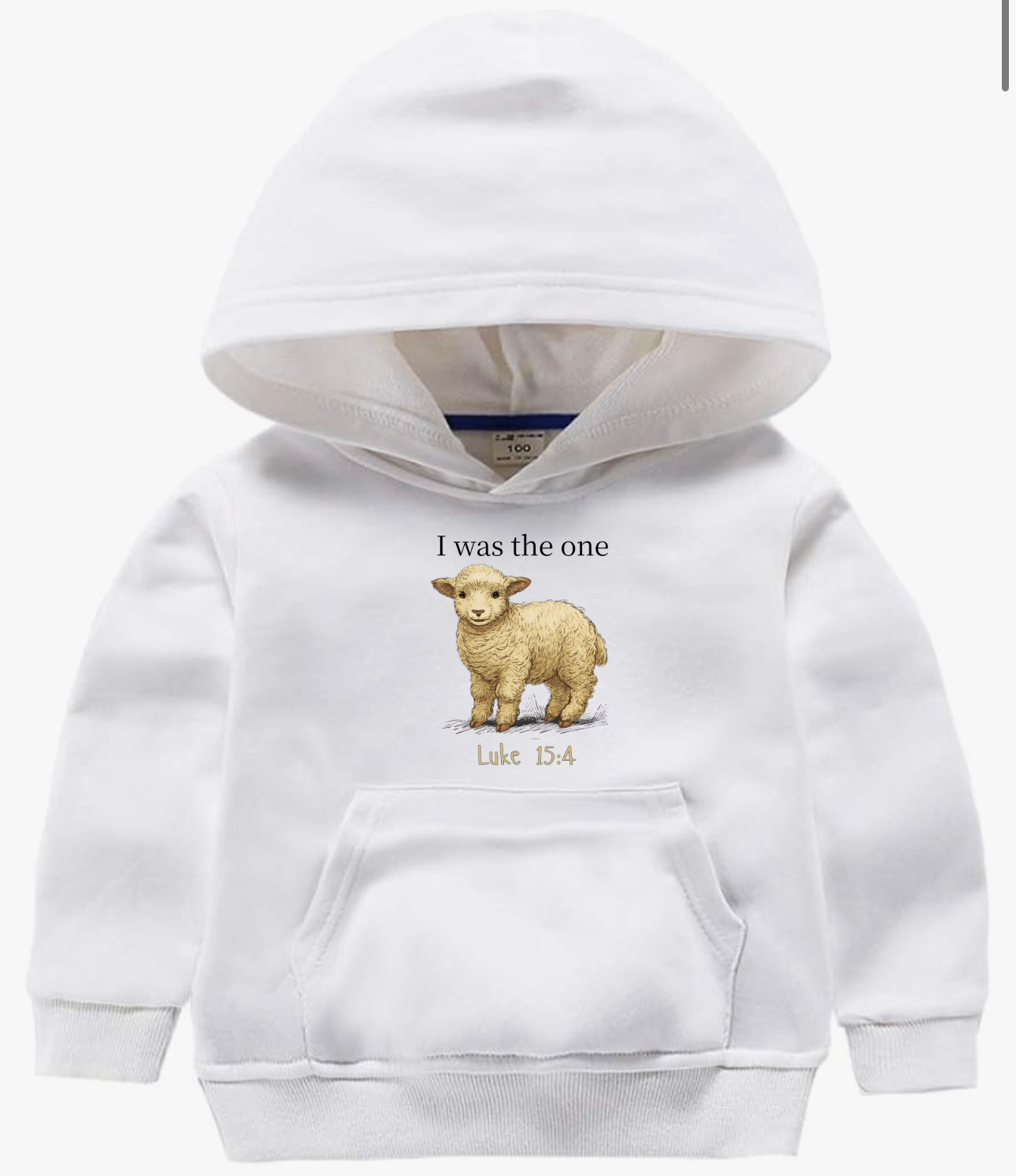 I Was The One Toddler Hoodie - White