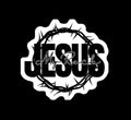 Jesus My Rock Sticker - White