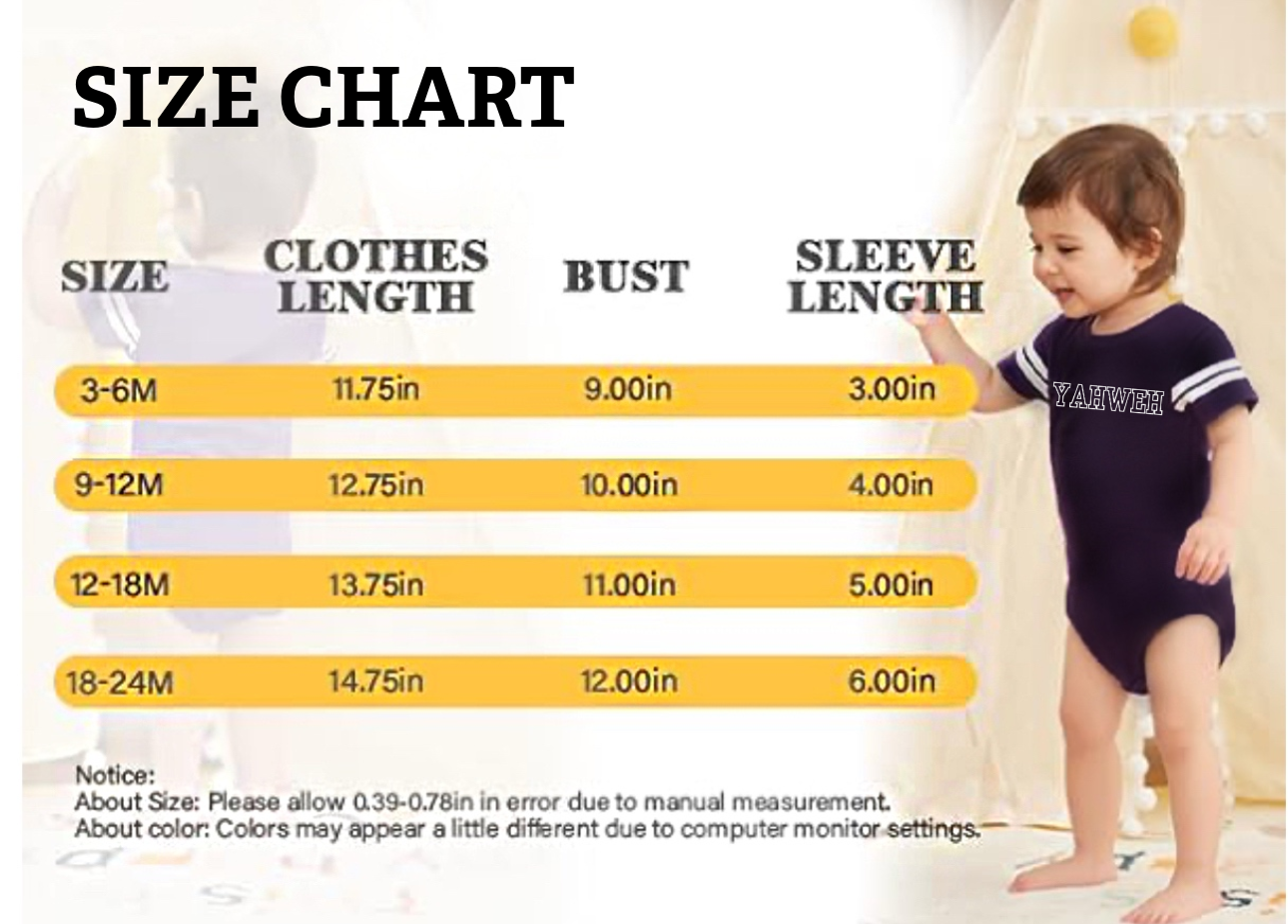 YAHWEH Baby Football Jersey Bodysuit – Navy/White