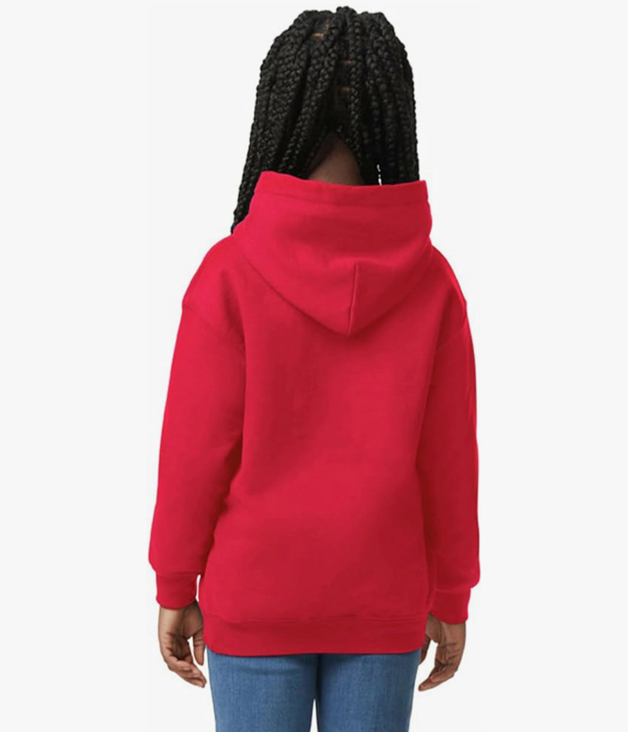 Jesus My Rock Youth Hoodie - Red/White