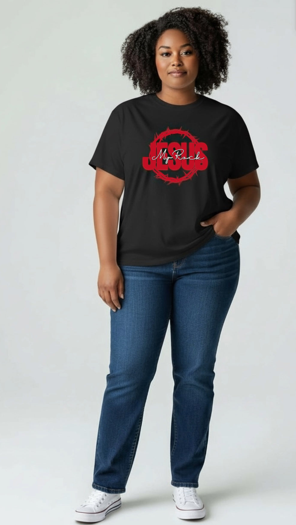 Jesus My Rock T-Shirt - Red