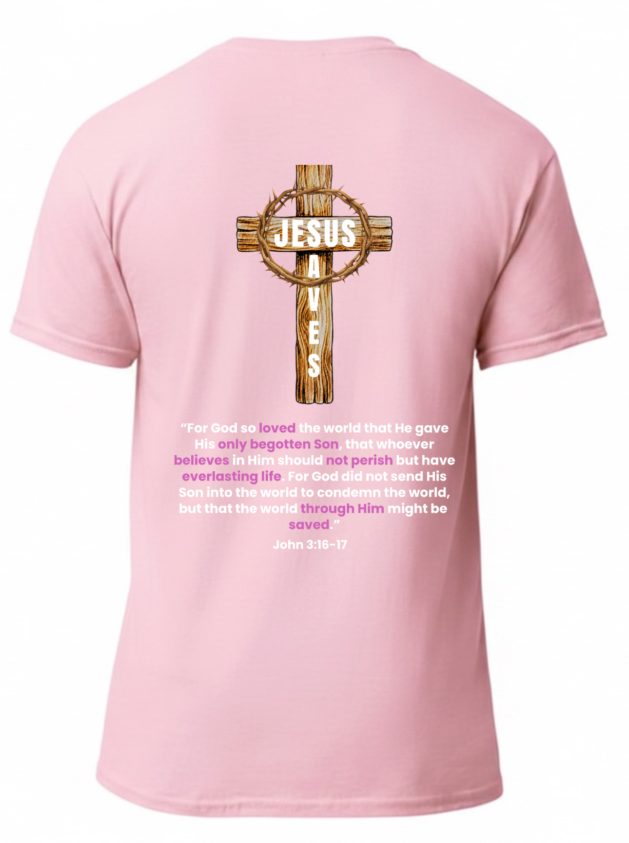 Jesus Loves You! Adult Tee - Pink