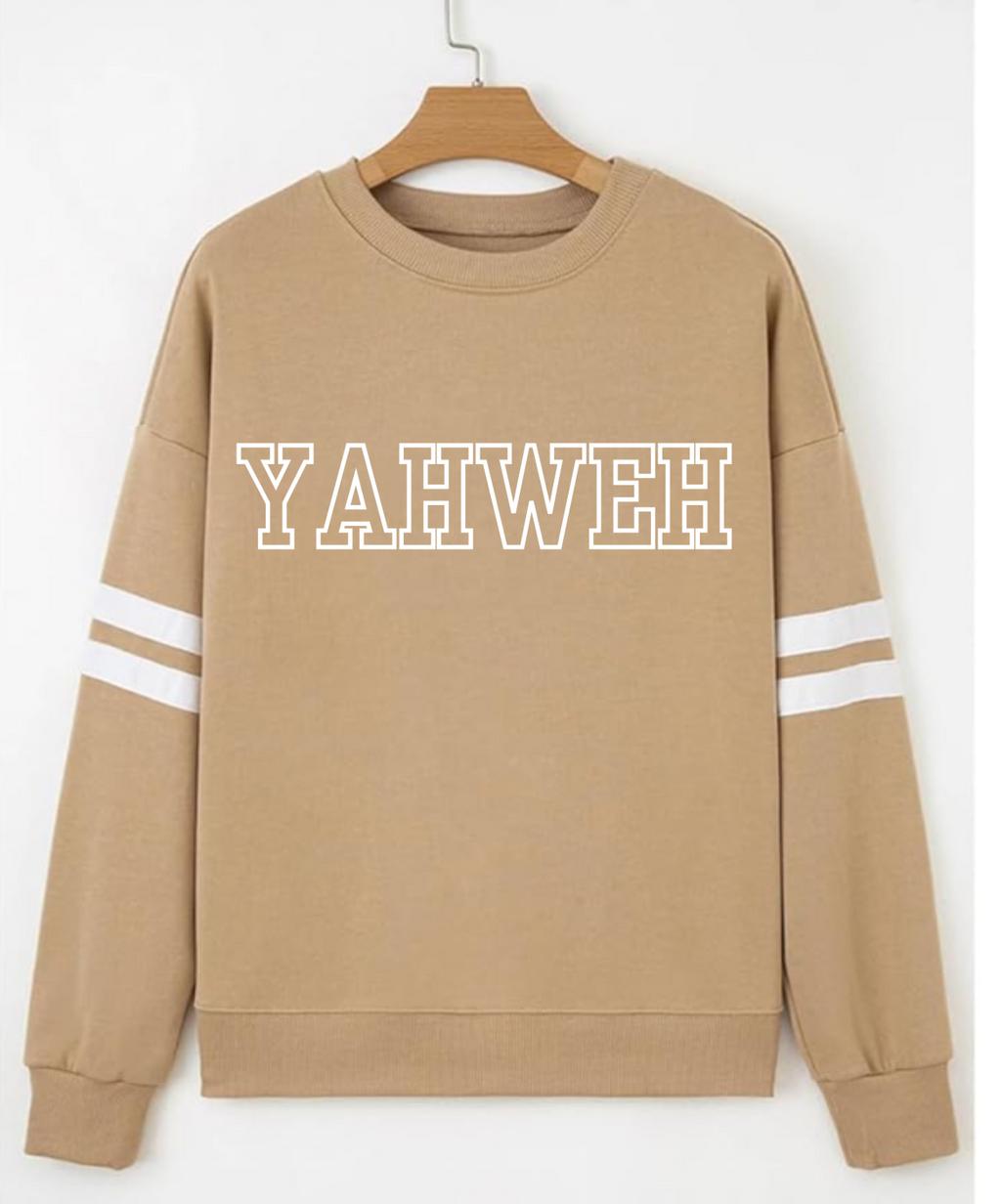 YAHWEH Women’s Oversized Crewneck Sweatshirt – Beige (Exclusive Drop)