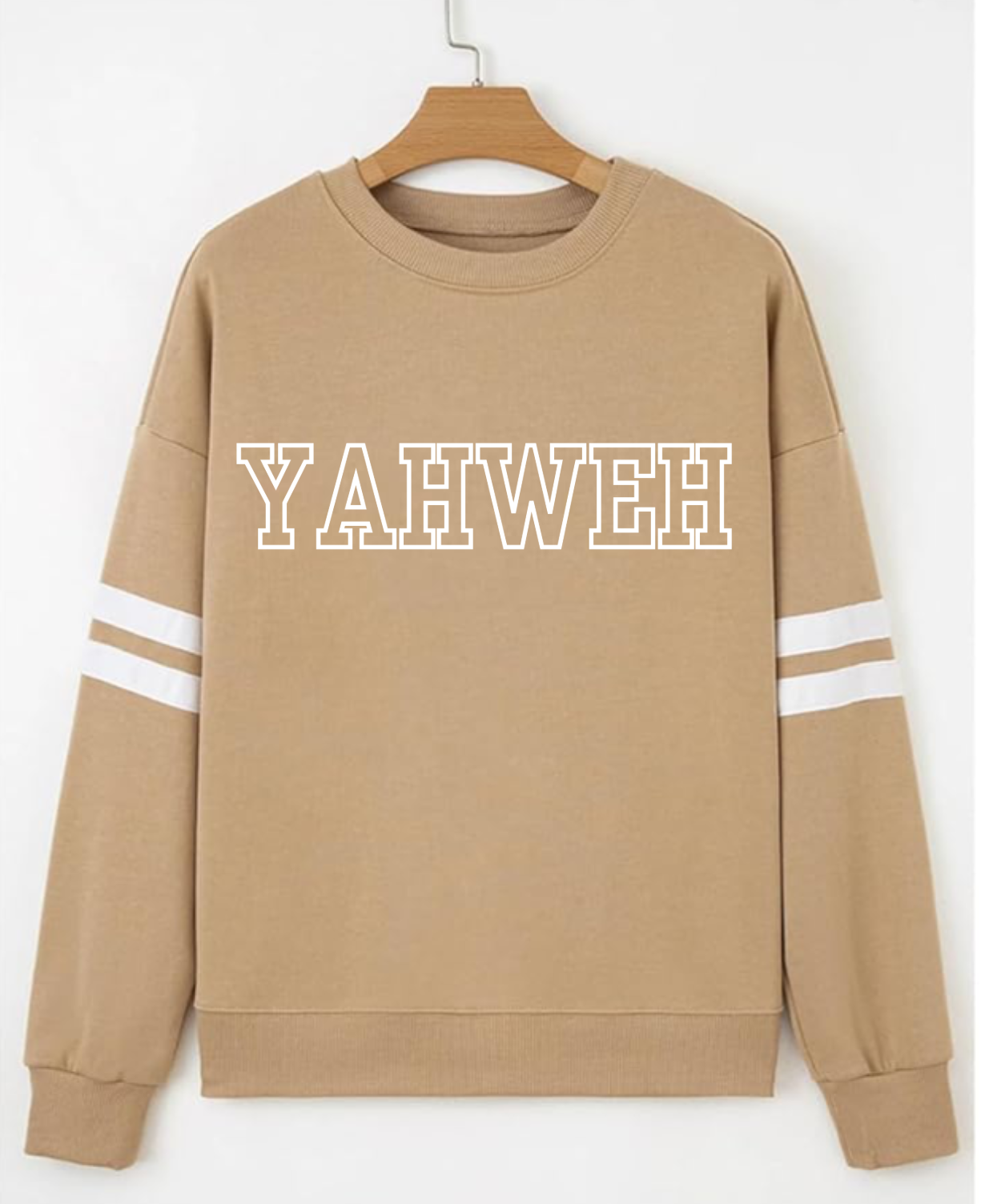YAHWEH Women’s Oversized Crewneck Sweatshirt – Beige (Exclusive Drop)