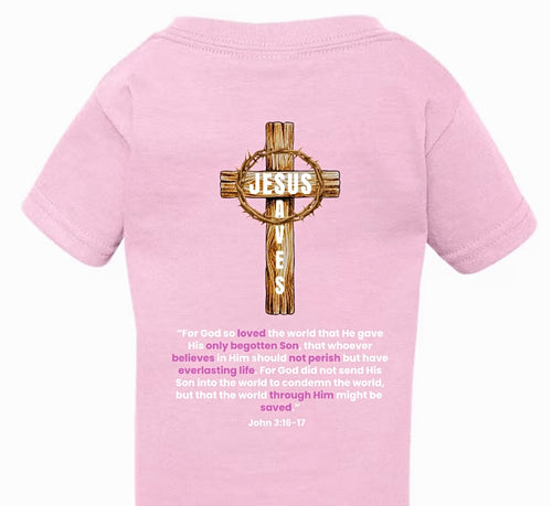 Jesus Loves You Toddler Tee - Pink