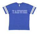 YAHWEH Adult Unisex Tee - Vintage Royal Blue/White