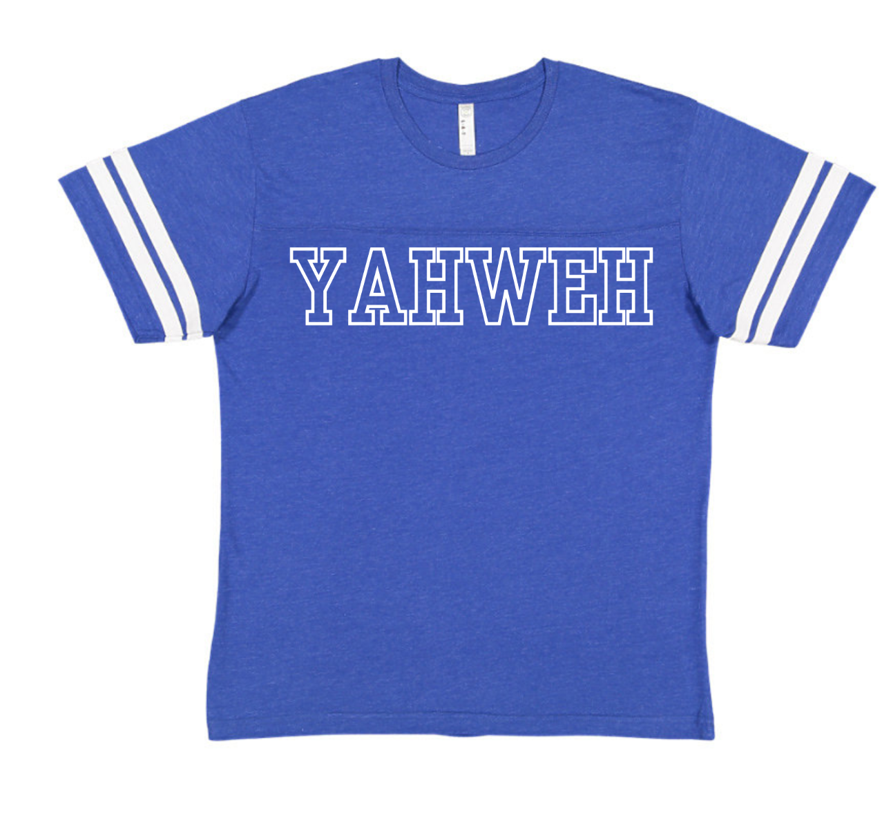 YAHWEH Adult Unisex Tee - Vintage Royal Blue/White