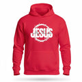 Jesus My Rock Hoodie - Red/ White