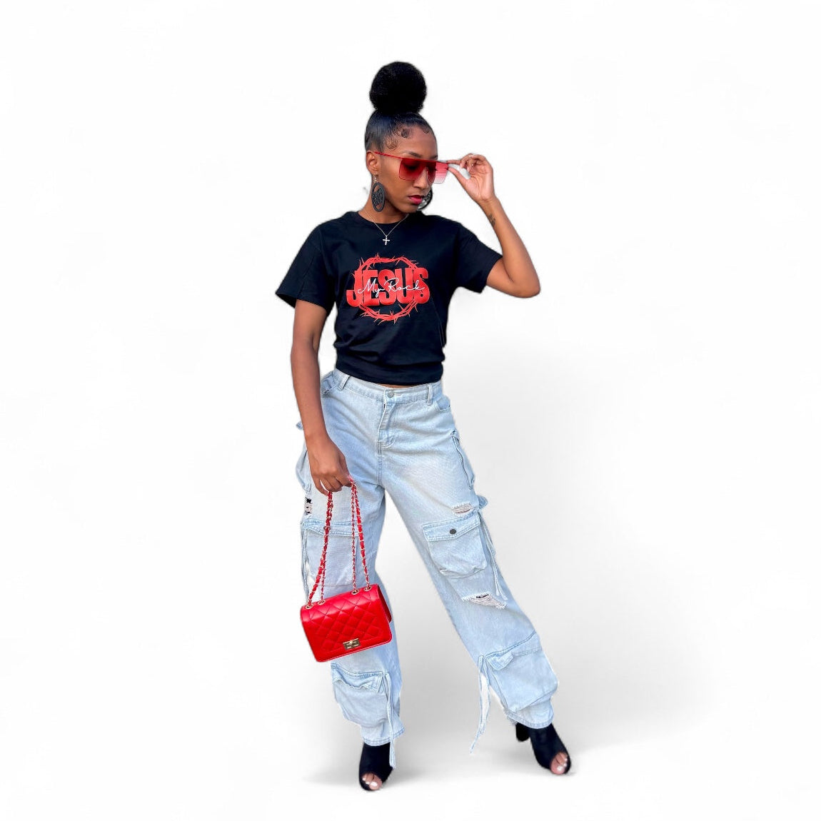 Jesus My Rock T-Shirt - Red