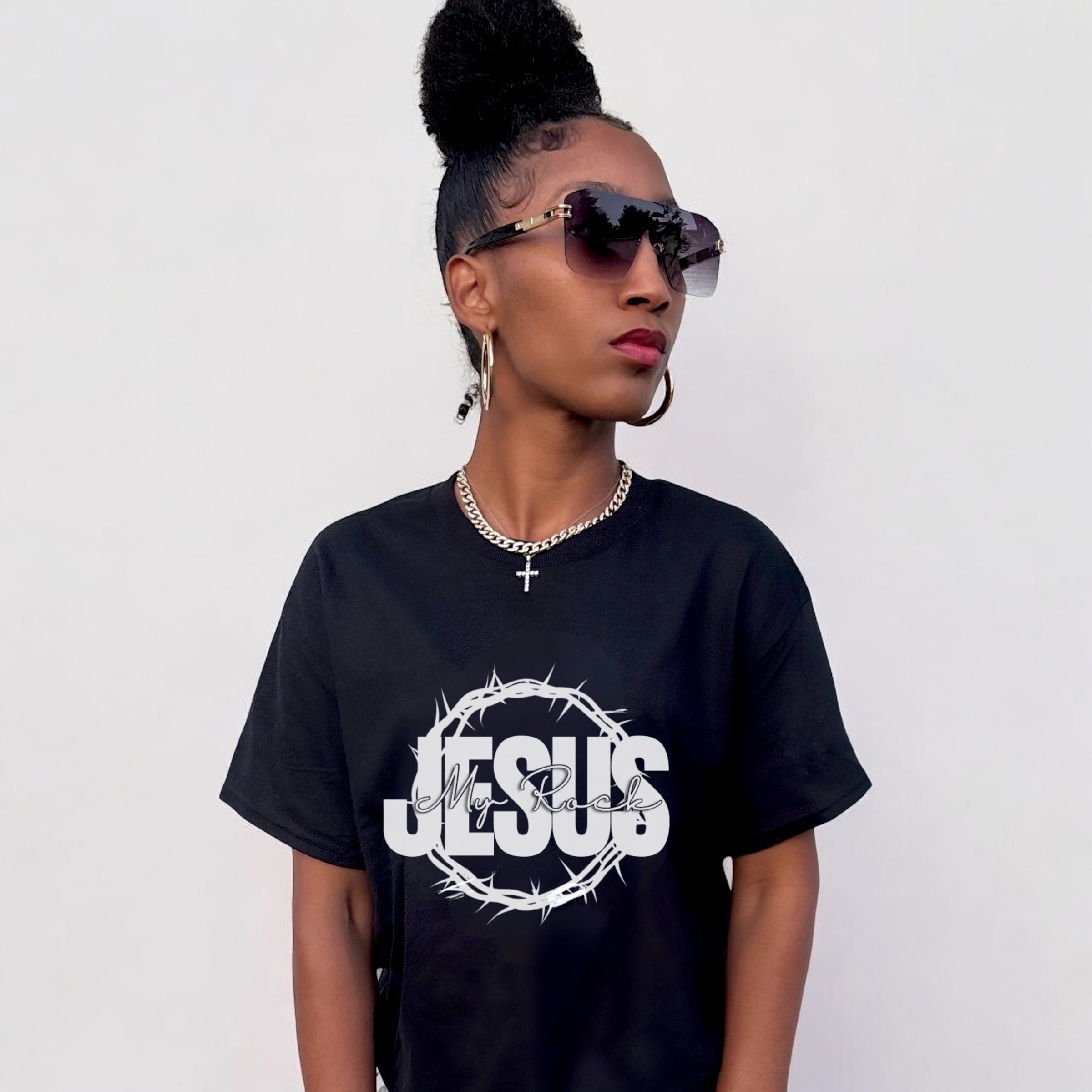 Jesus My Rock T-Shirt - White
