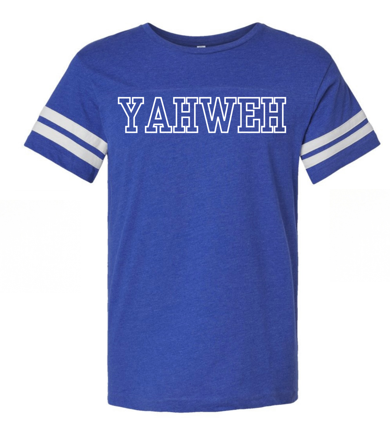 YAHWEH Adult Unisex Tee - Vintage Royal Blue/White