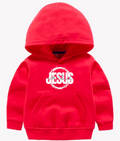 Jesus My Rock Toddler Hoodie - Red/White