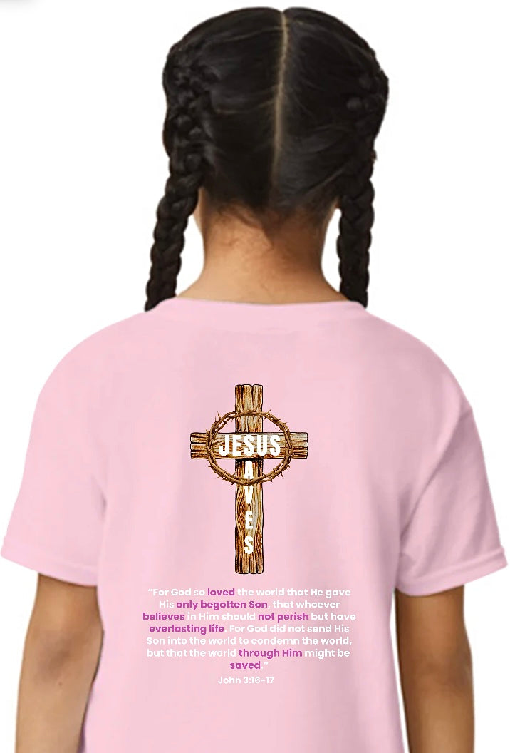 Jesus Loves You! Youth Tee - Pink