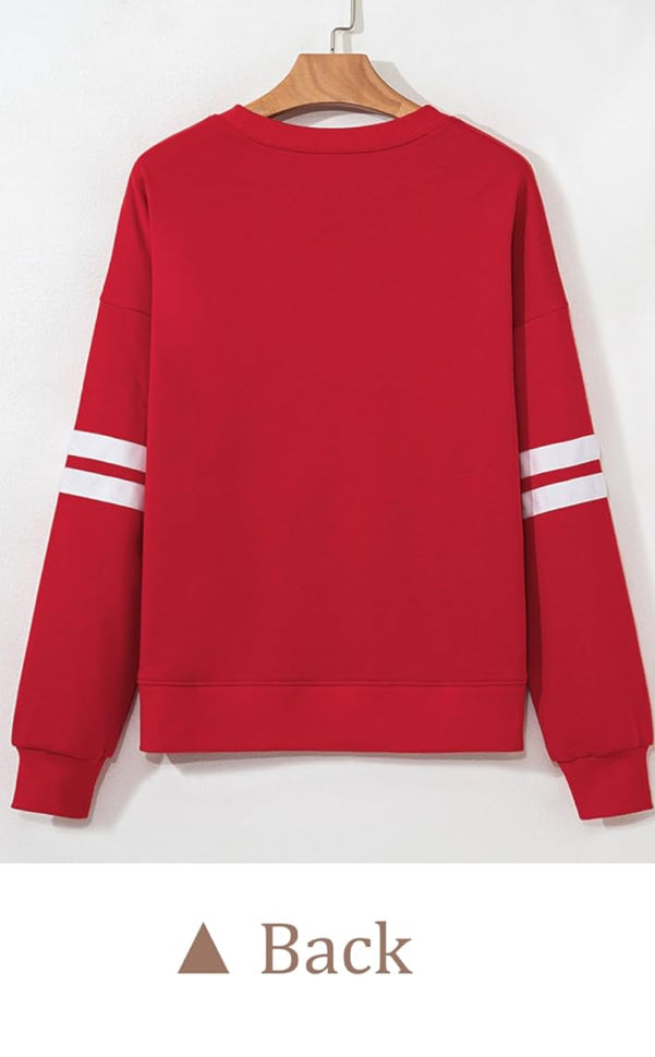 YAHWEH Women’s Oversized Crewneck Sweatshirt – Red (Exclusive Drop)