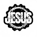 Jesus My Rock Sticker - White