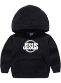 Jesus My Rock OG Toddler Hoodie - Black/White