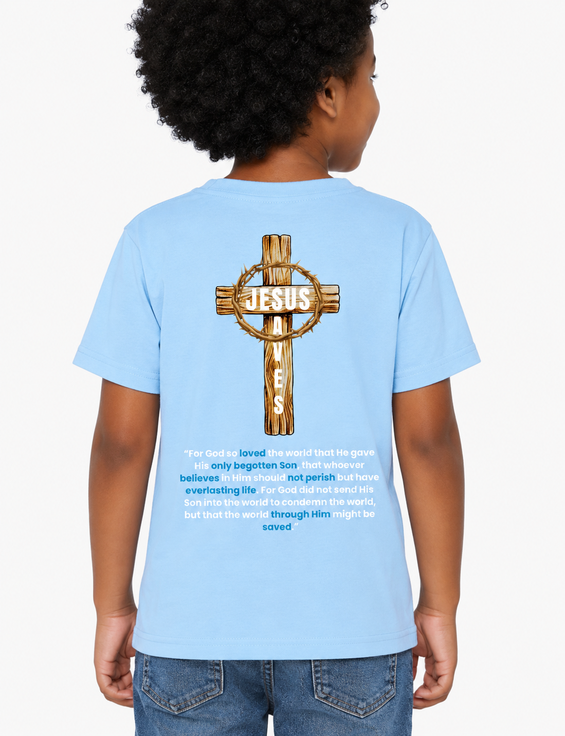 Jesus Loves You Toddler Tee - Blue