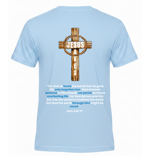Jesus Loves You! Adult Tee - Blue