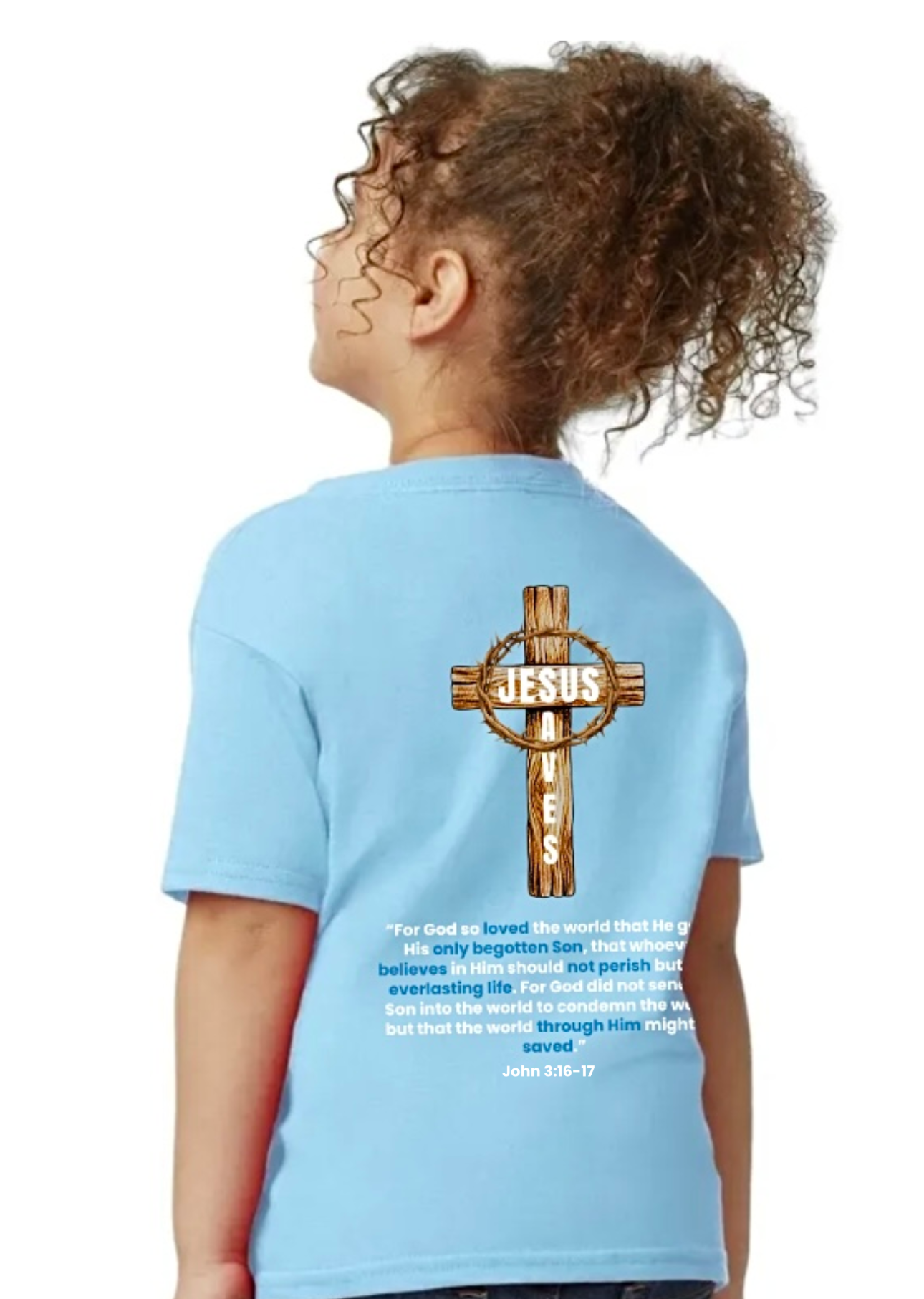 Jesus Loves You Toddler Tee - Blue