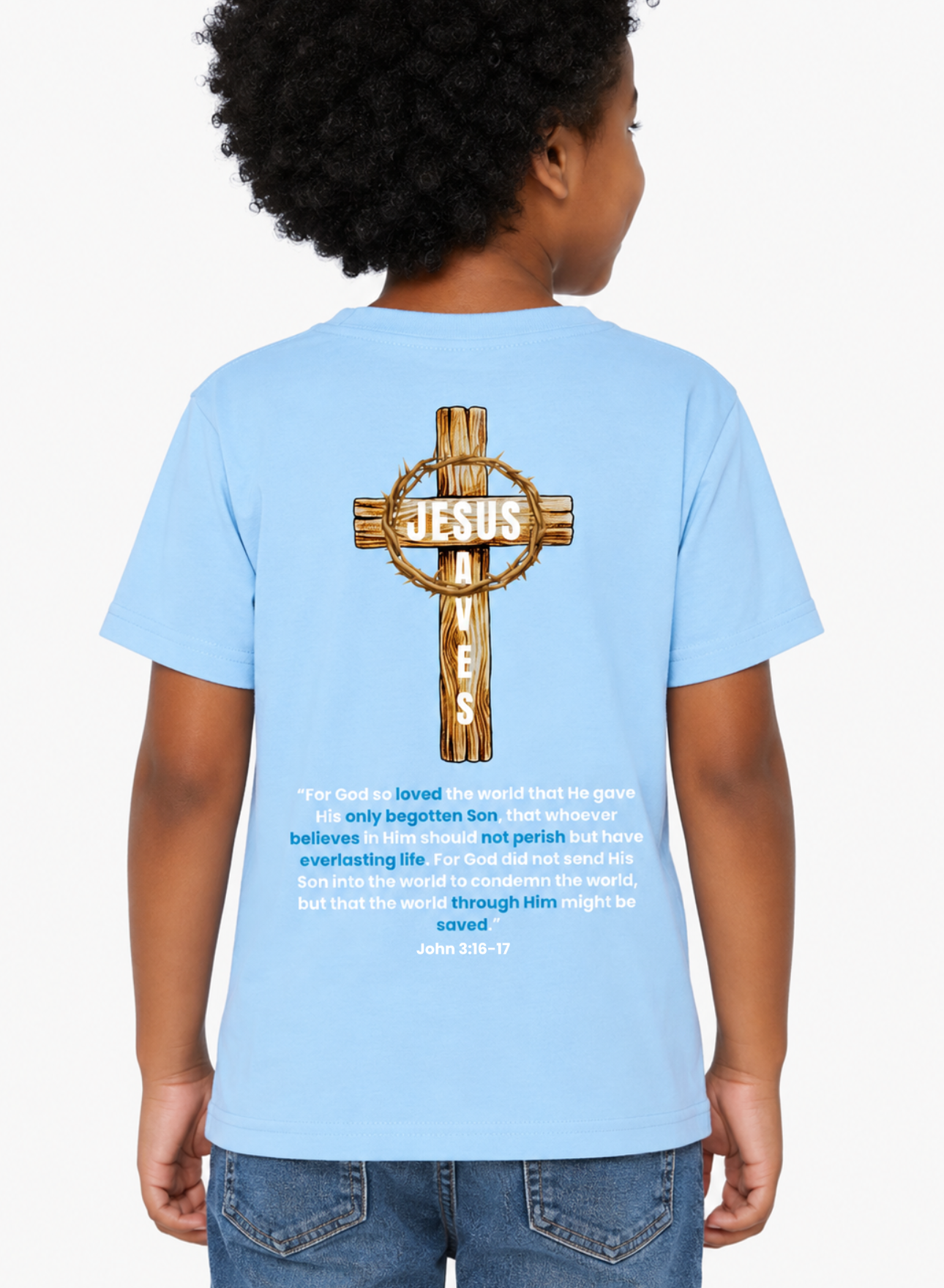 Jesus Loves You Toddler Tee - Blue
